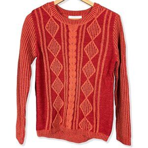 NWT Orange Cable Knit Sweater